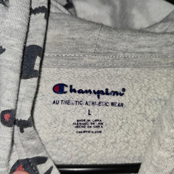 Champion Hoodie Boys Grey Size L - Picture 7 of 10